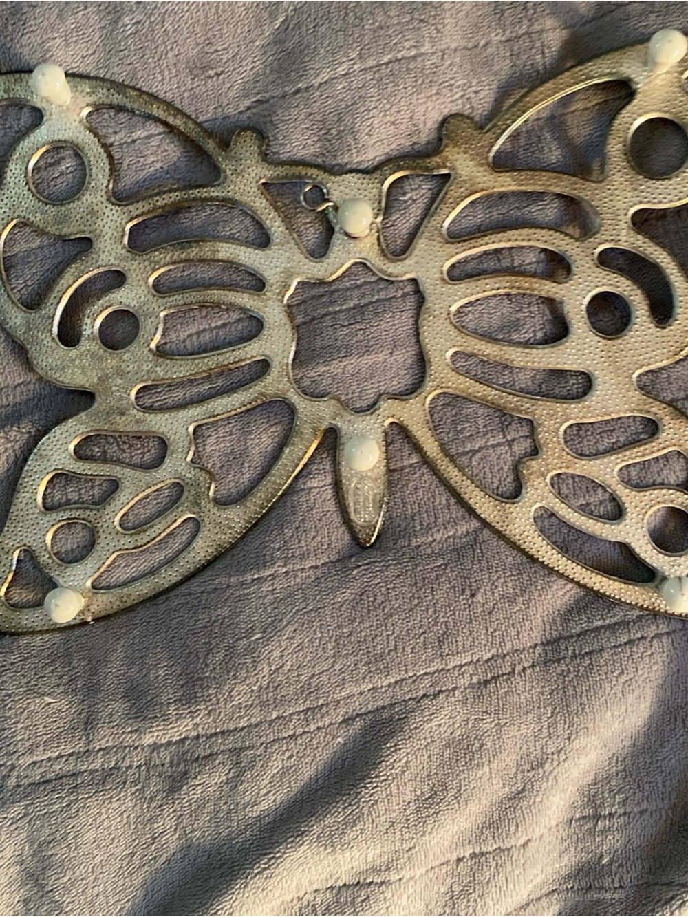 Butterfly silver plated  Trivet -